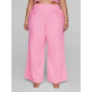 NWT Ashlee Wide Leg Linen Pants Gabi Fresh X Fashion To Figure Sz 2X Barbie